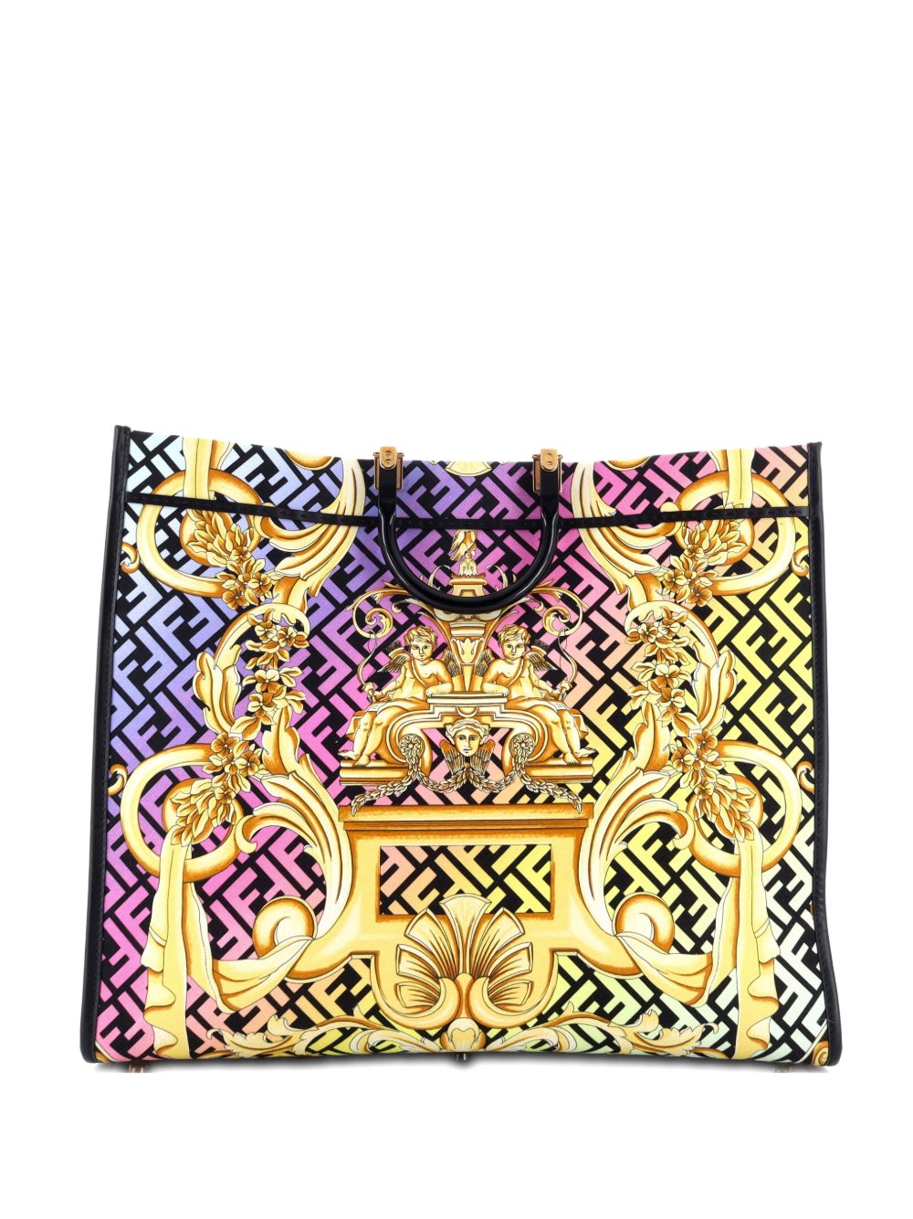 x Fendi Fendace Sunshine Shopper Printed Zucca Jacquard Large tote bag