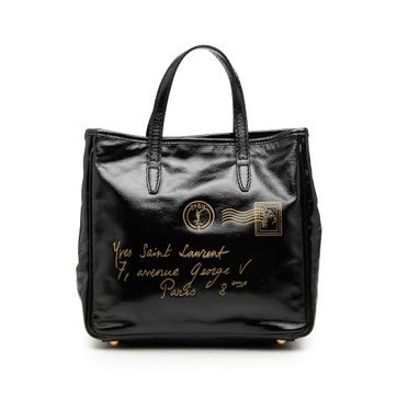 Small Textured Patent Y Mail Tote