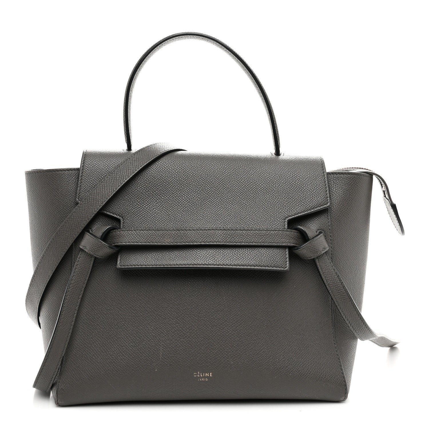 Celine Grained Calfskin Micro Belt Bag Grey
