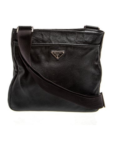 Prada Enameled Metal Triangle Shoulder Bag