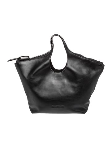 Leather Megazip Basket Tote