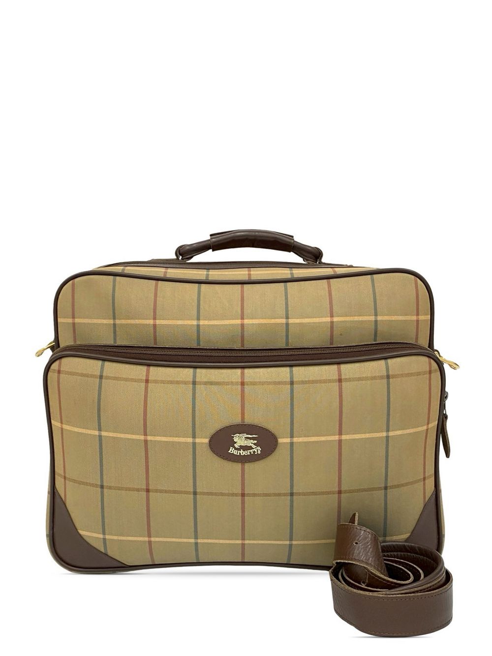 20th Century Vintage Check Canvas business bag