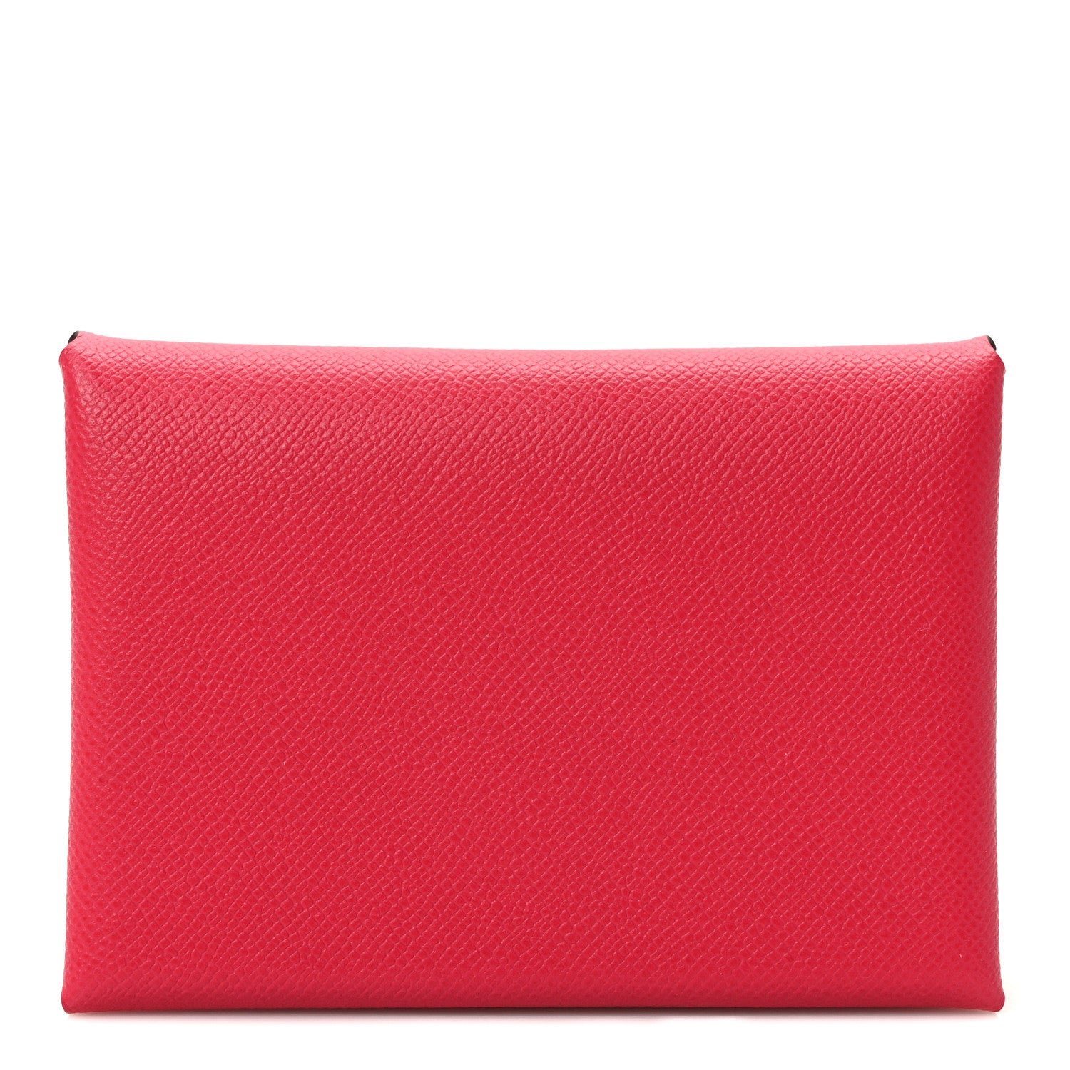 Hermes Epsom Calvi Duo Card Case Framboise