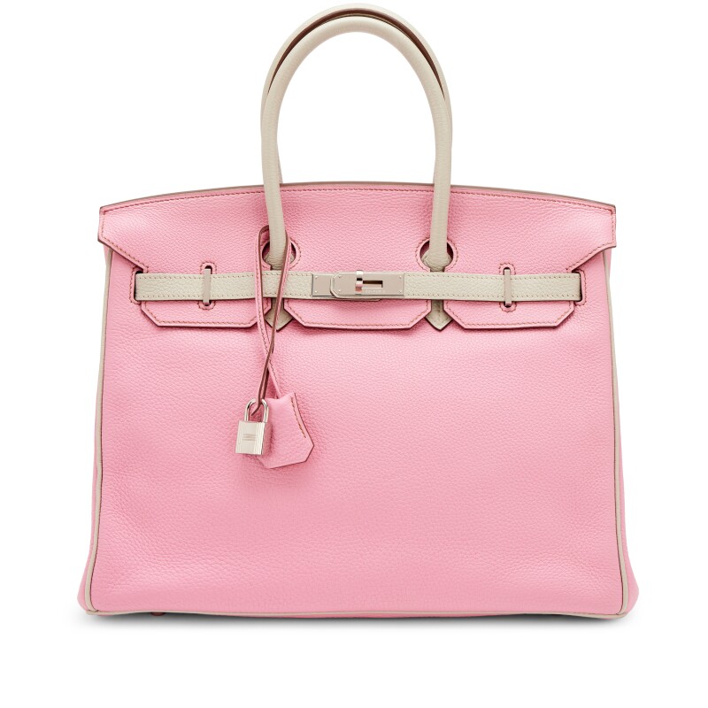 Bubblegum Pink 5P and Gris Perle Togo HSS Birkin 35 Palladium Hardware, 2013