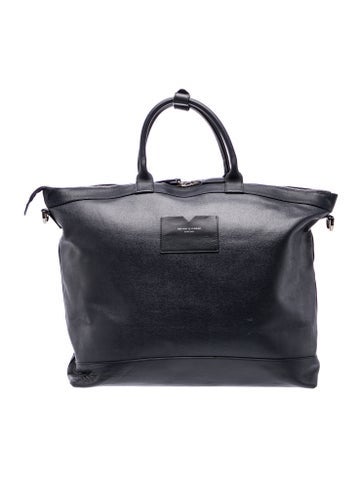 Aspinal of London Leather Weekender Bag