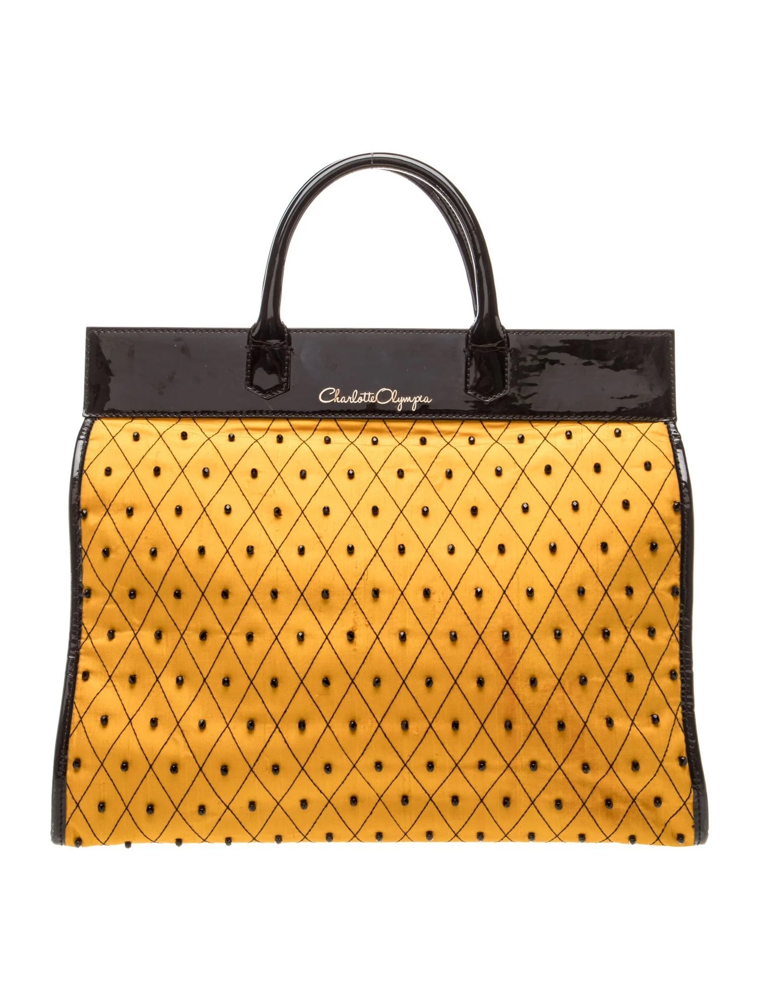 Charlotte Olympia Leather Top Handle Bag Vintage