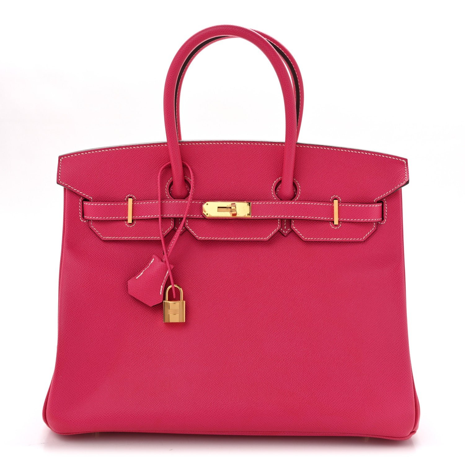 Hermes Hermes Epsom Horseshoe Birkin 35 Rose Tyrien Bleu Indigo