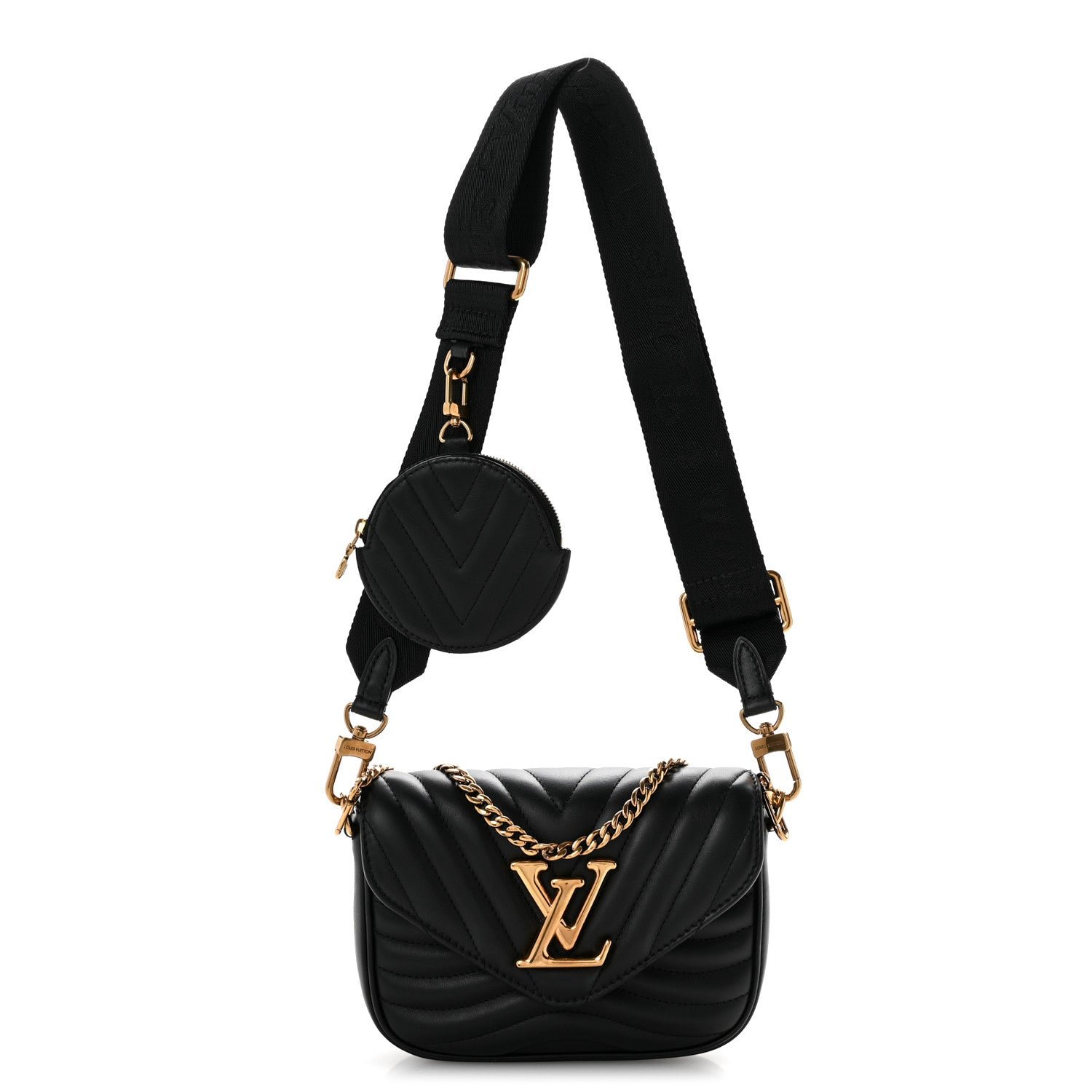 Louis Vuitton Calfskin New Wave Multi Pochette Black