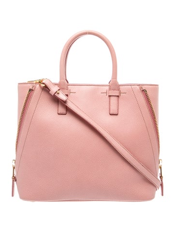 Embossed Leather Top Handle Bag
