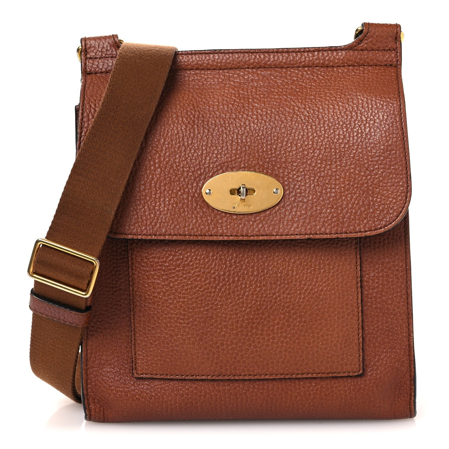Mulberry Grain Calfskin New Antony Messenger Crossbody Oak
