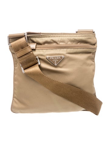 Prada Enameled Metal Triangle Shoulder Bag