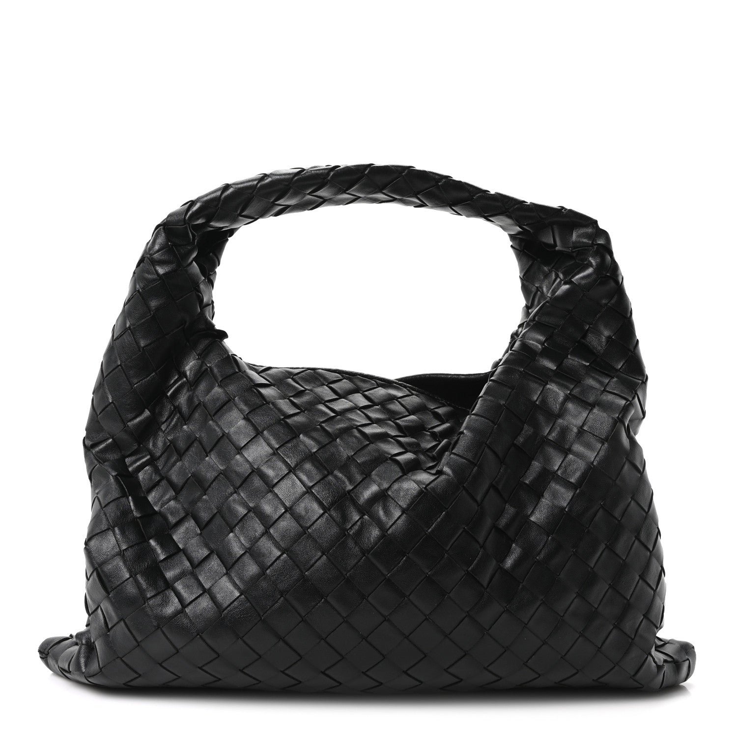 Calfskin Intrecciato Small Hop Black