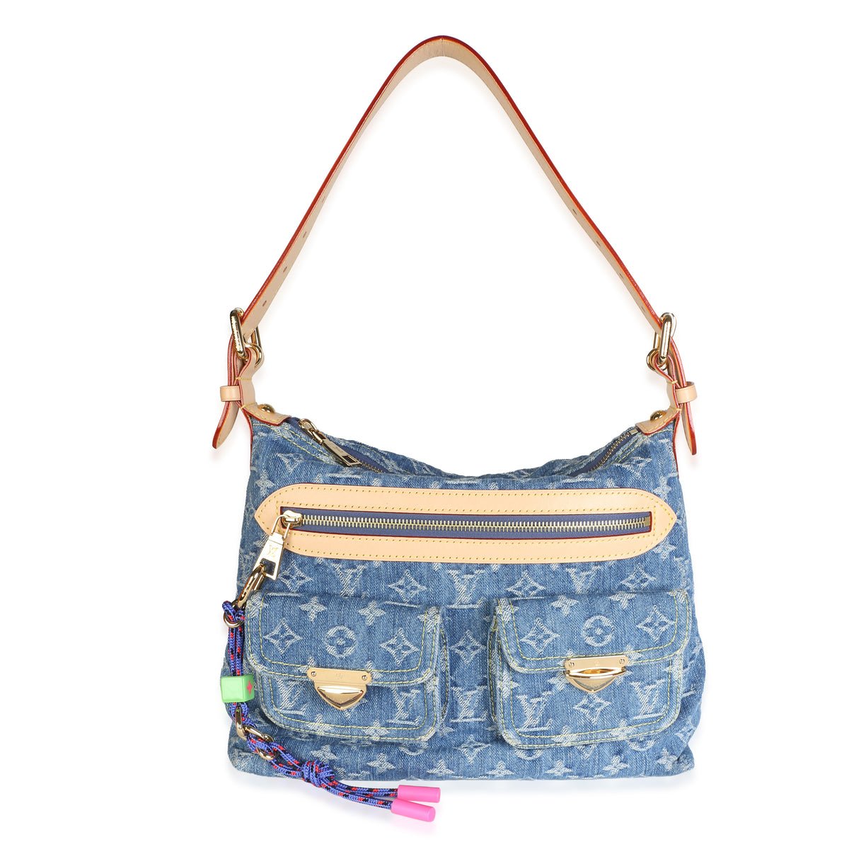 Blue Monogram Denim Baggy PM NM