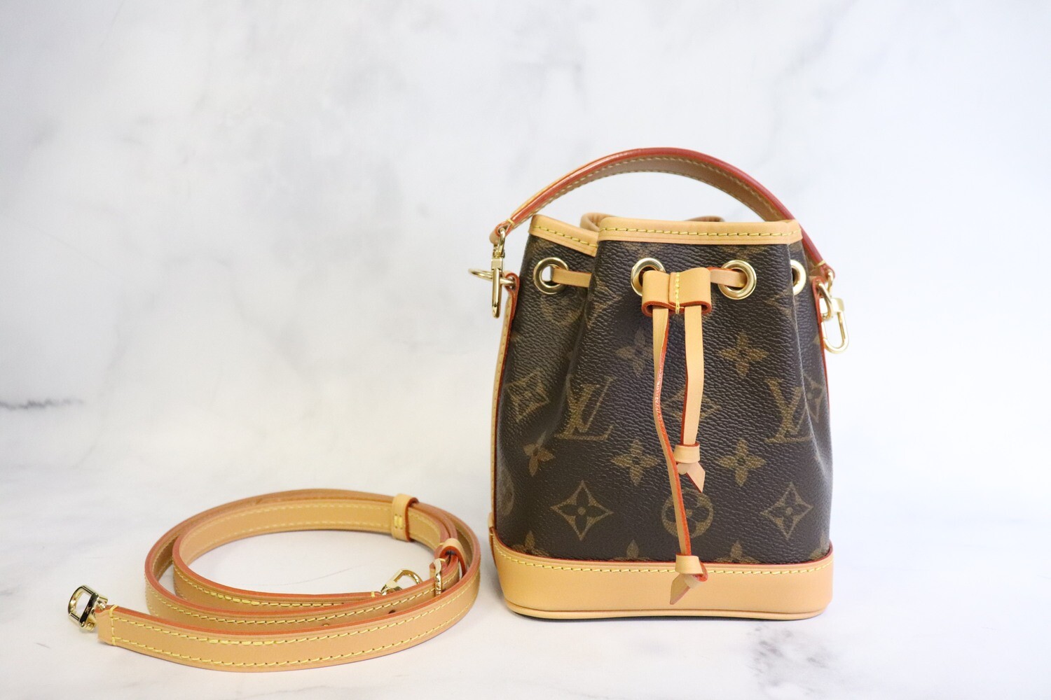 Louis Vuitton Louis Vuitton, Nano Noe Monogram Leather, New in Box