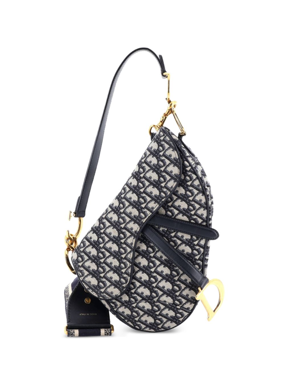 Dior Saddle Handbag with Strap Oblique Canvas Medium shoulder bag