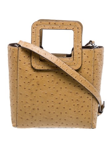 Staud Embossed Leather Top Handle Bag