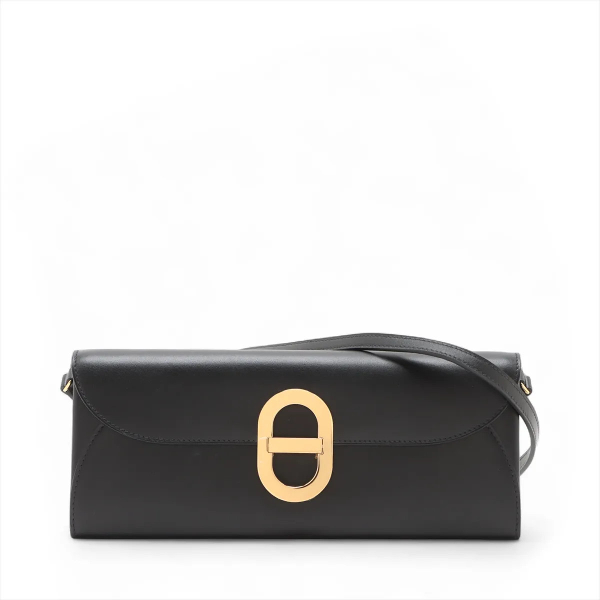 Hermès Chaîne d'Ancre Togo Veau Tadelakt Black Gold Metal Fittings