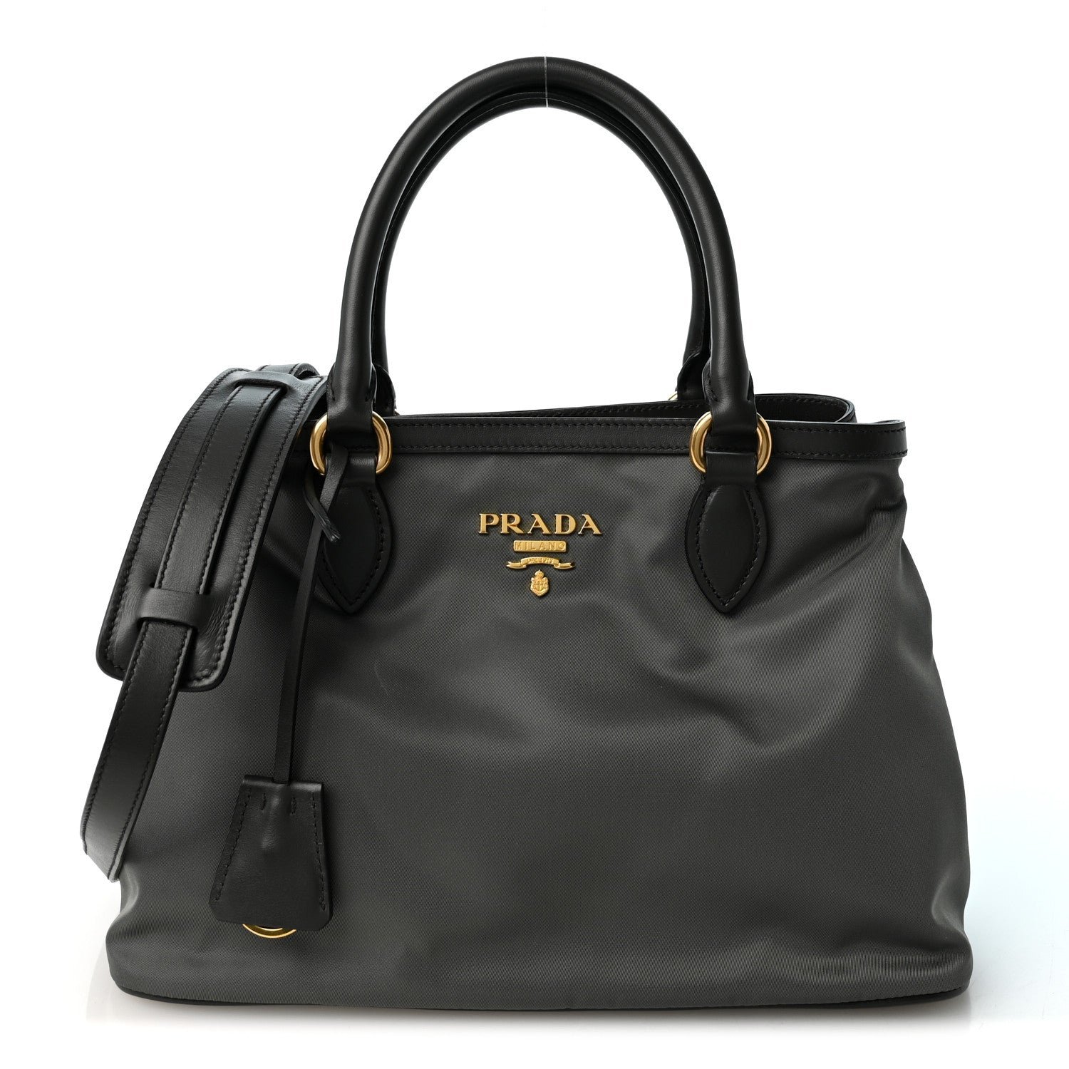 Prada Tessuto Nylon Gaufre Small Tote Ardesia