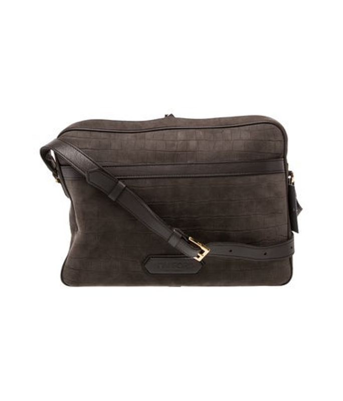 Tom Ford Ford Suede Messenger Bag