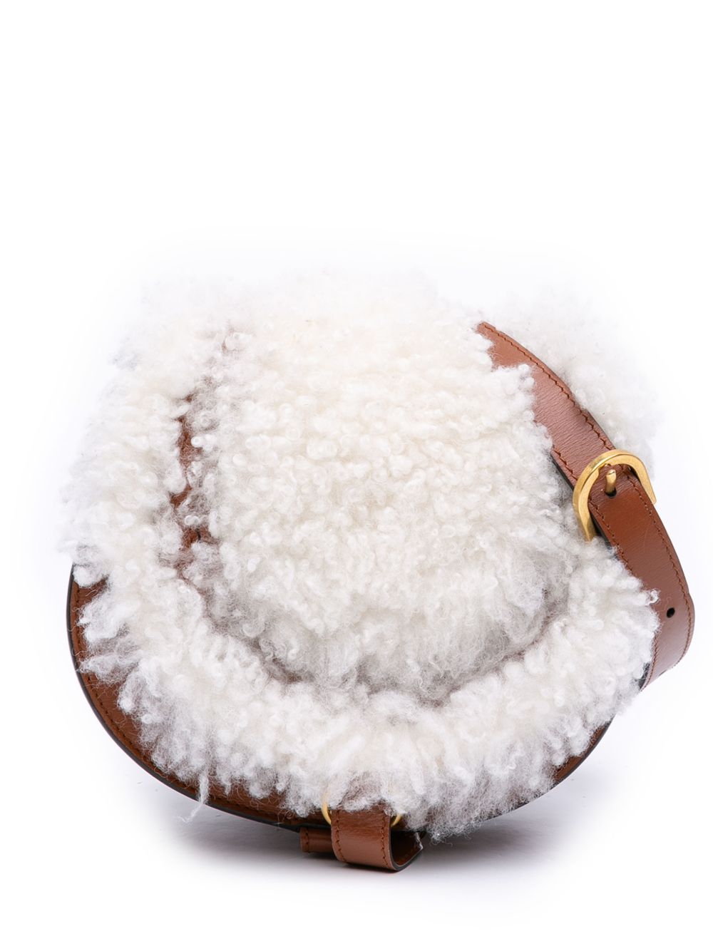 Chloe 2009-2010 Mini Shearling and Calfskin Marcie Saddle crossbody bag