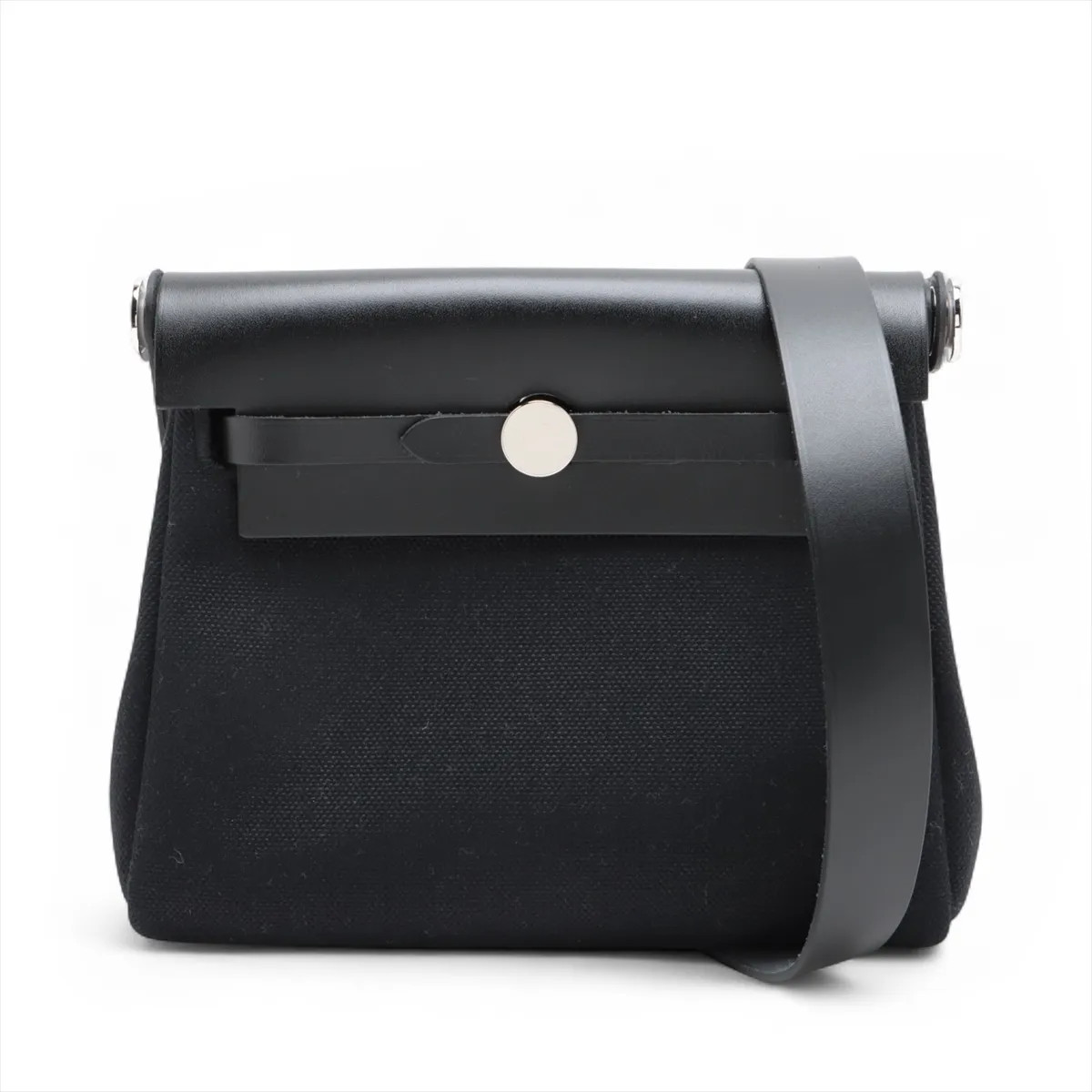 Hermès Herbag Zip 20 Mini Twal military x vash hunter Black Silver Metal Fitting