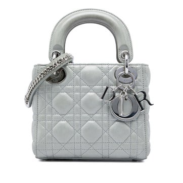 Mini Iridescent Lambskin Cannage Lady Dior