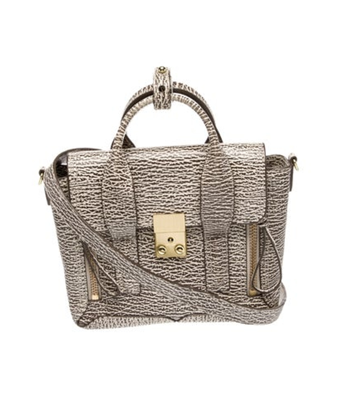 3.1 Phillip Lim 1 Phillip Lim Embossed Leather Top Handle Bag