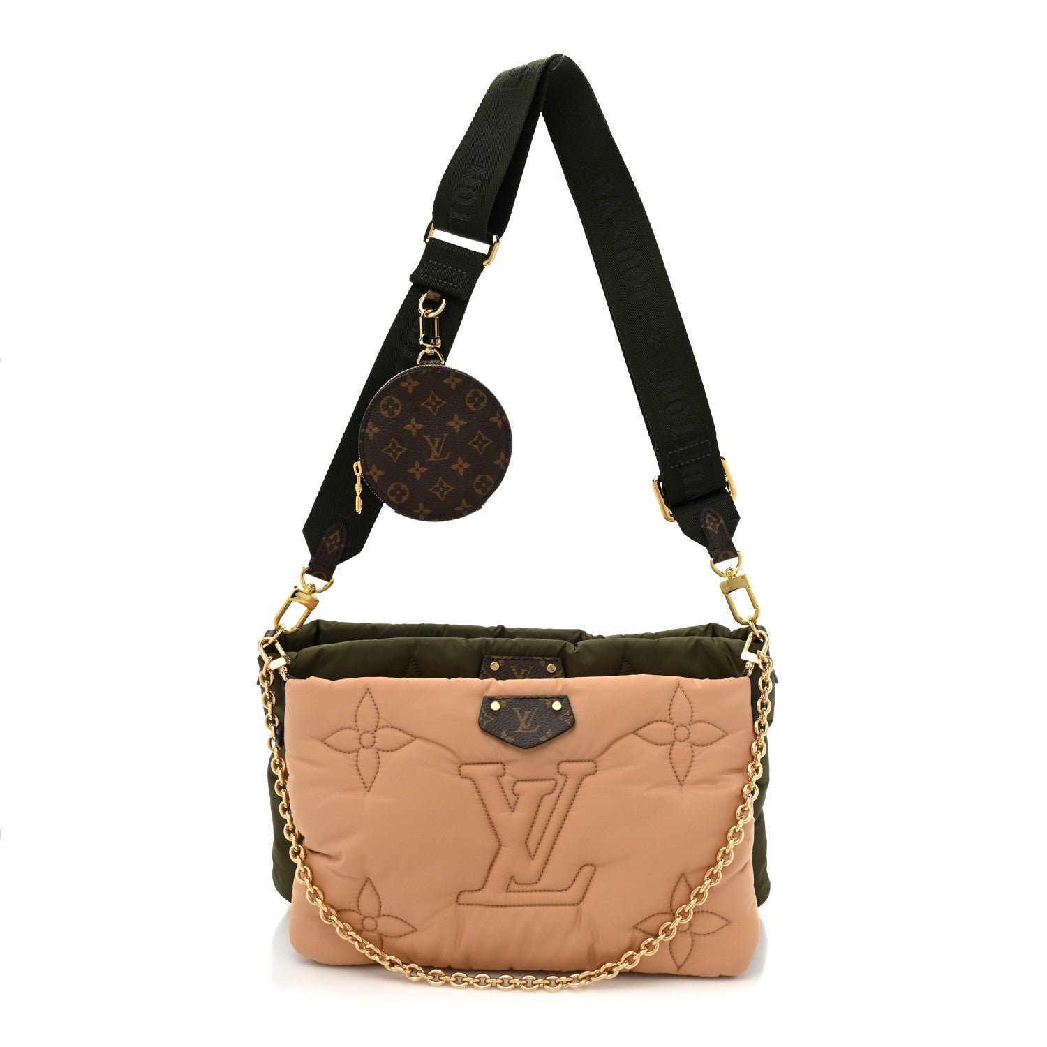 Louis Vuitton Econyl Monogram Pillow Maxi Multi Pochette Accessories Kaki Beige