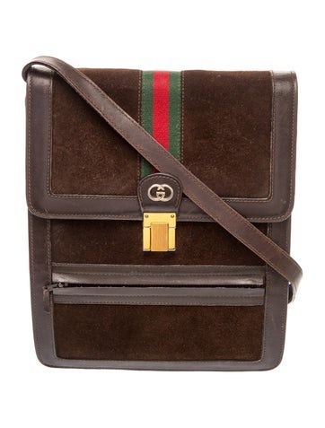 Suede Messenger Bag Vintage