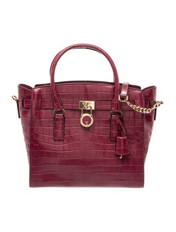 Michael Kors Embossed Leather Top Handle Bag