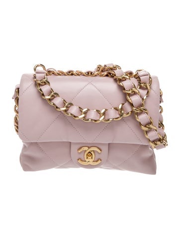Chain Link Top Handle Flap Bag