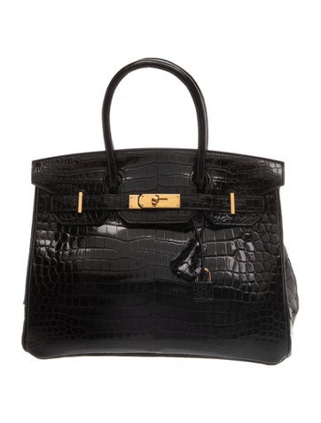 Hermes Shiny Porosus Crocodile Birkin 30