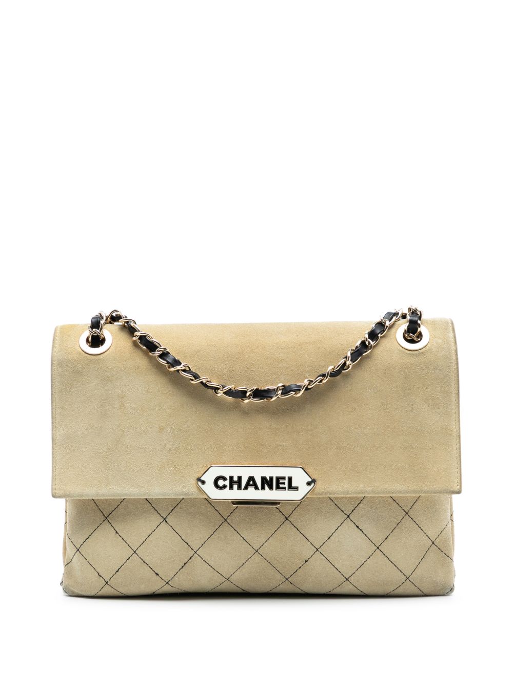 2016-2017 Quilted Suede Retro Label Flap shoulder bag