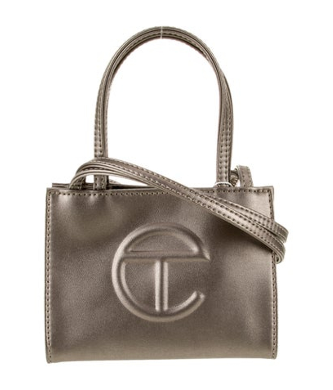 Telfar Vegan Leather Small Bronze Shopping Bag Small