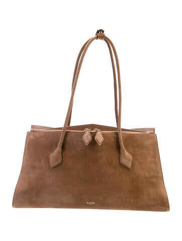 Alaia Suede Le Teckel Tote Medium
