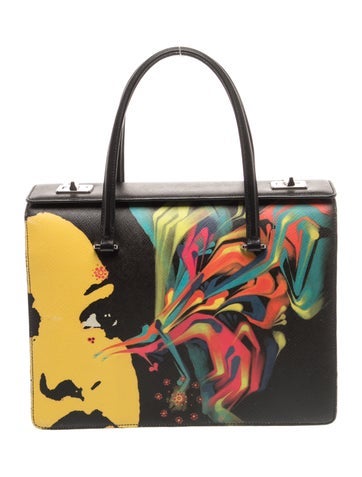 Saffiano Leather Top Handle Bag