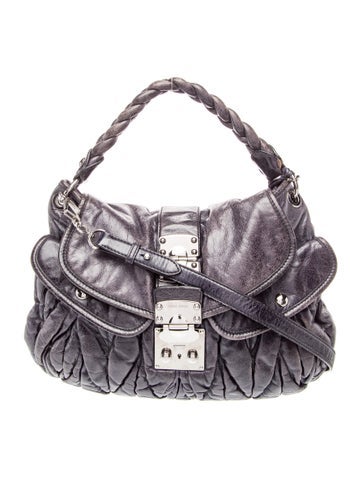 Leather Matelassé leather Coffer hobo