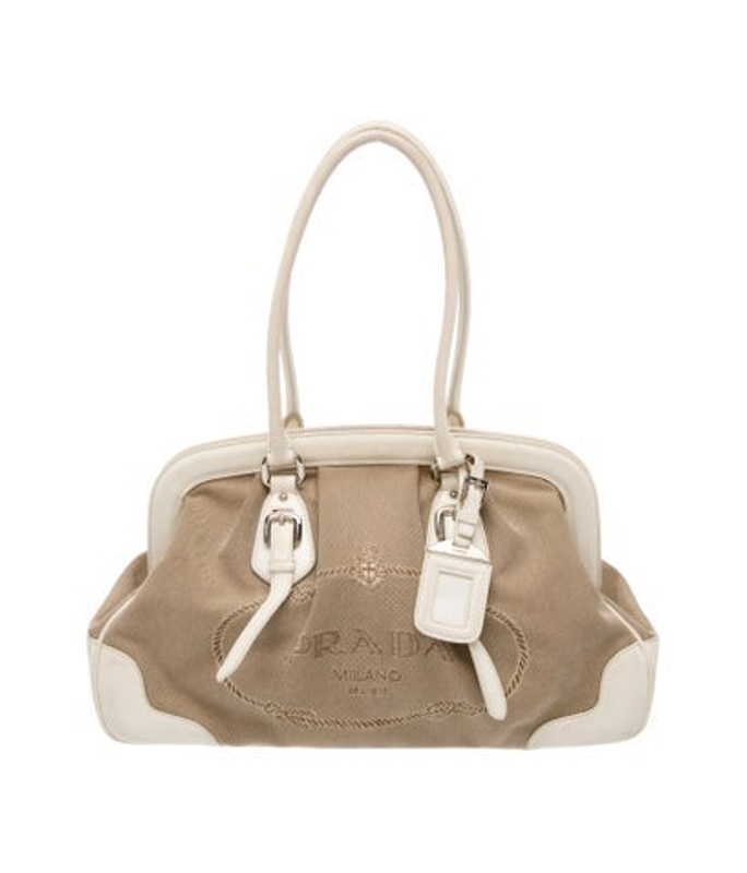 Prada Enameled Metal Triangle Bauletto