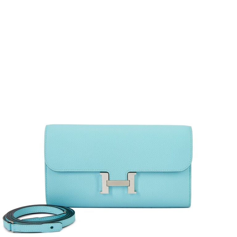 Hermes Bleu Atoll Epsom Constance-To-Go Palladium Hardware, 2020
