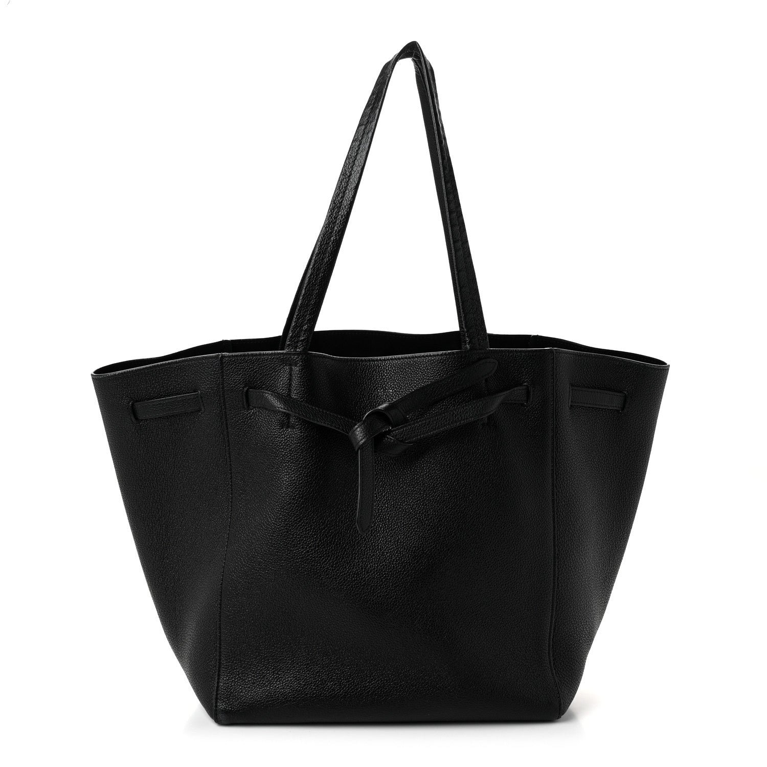 Celine Soft Grained Calfskin Small Belt Cabas Phantom Black