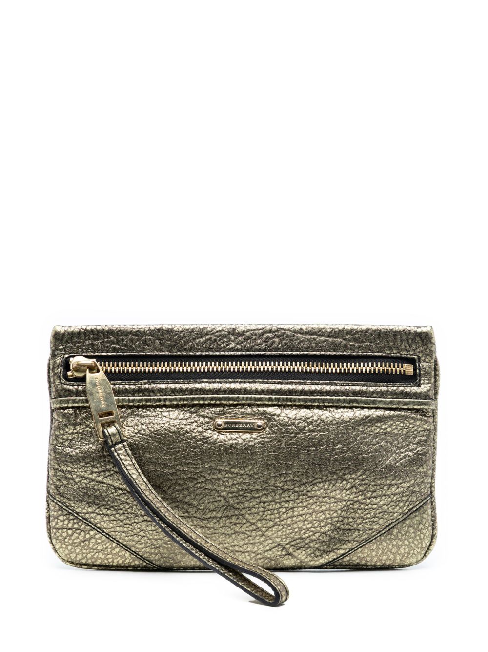 2000-2017 Metallic Grained Leather Wristlet clutch bag