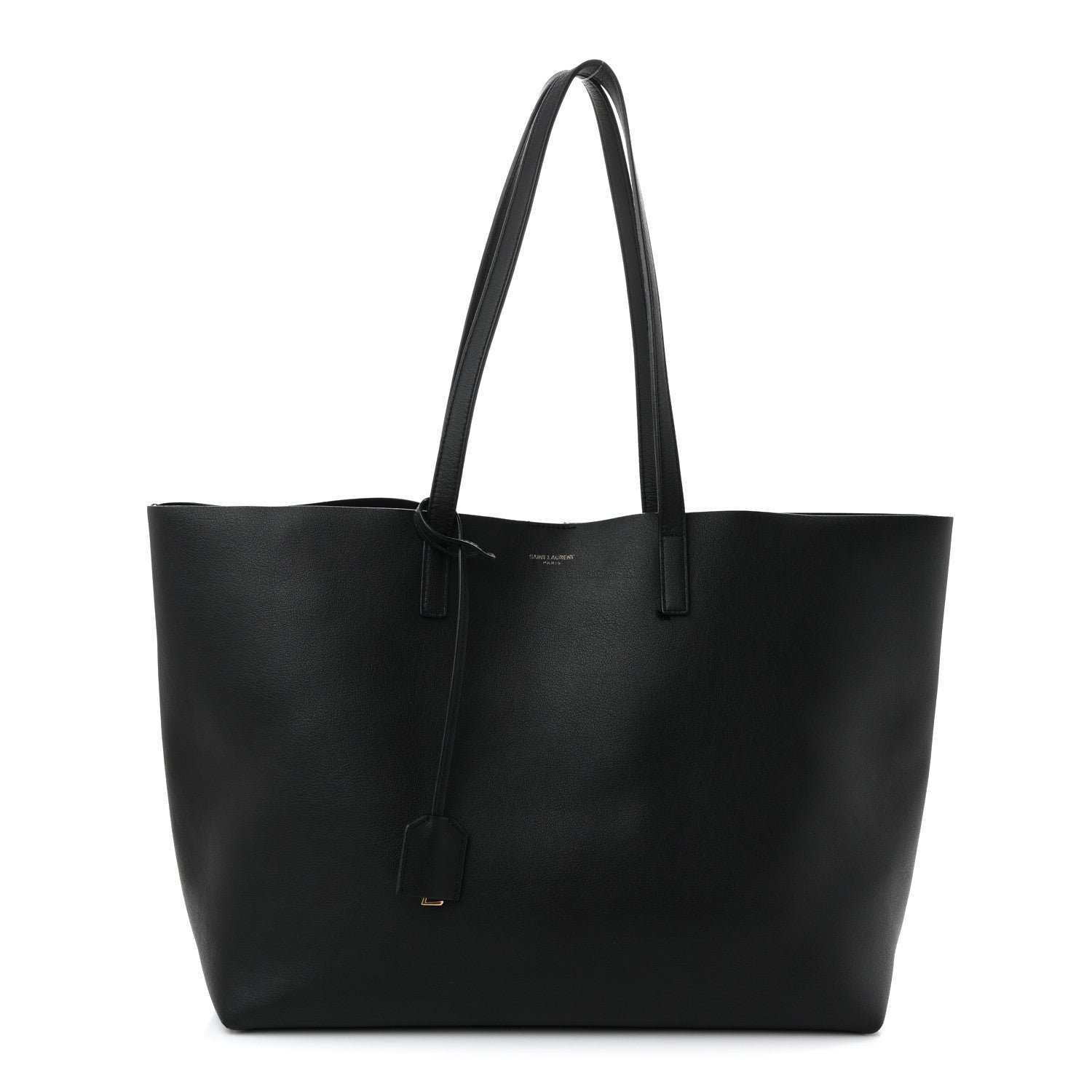 Saint Laurent Calfskin Large Shopping Tote Black