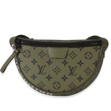 Coated Canvas Moon Crossbody Bag