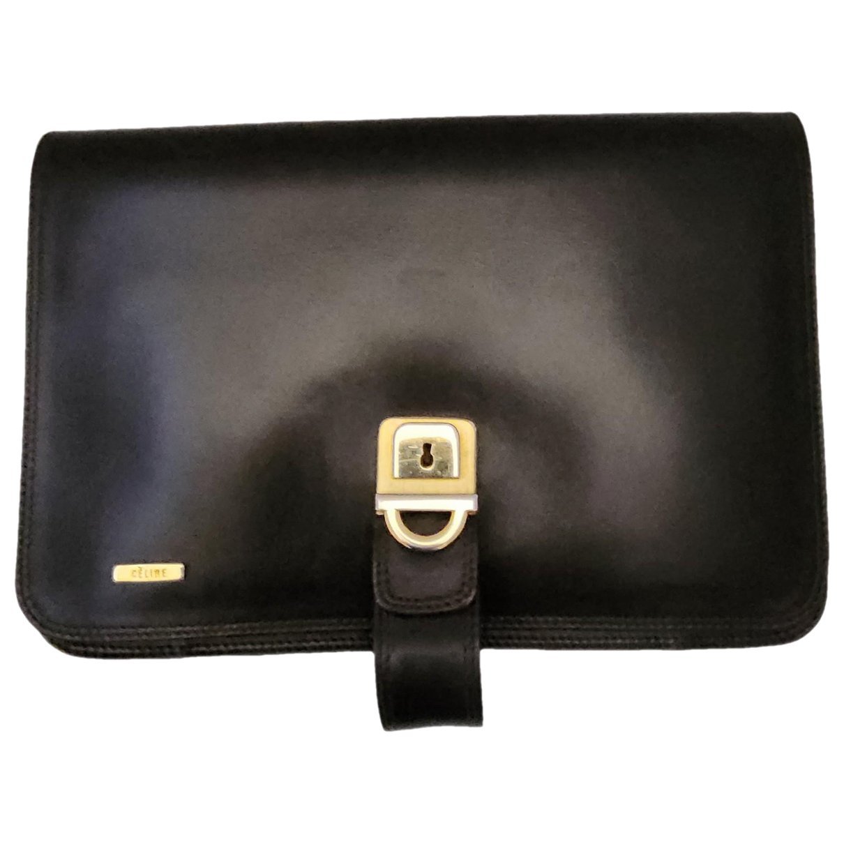 Leather clutch bag