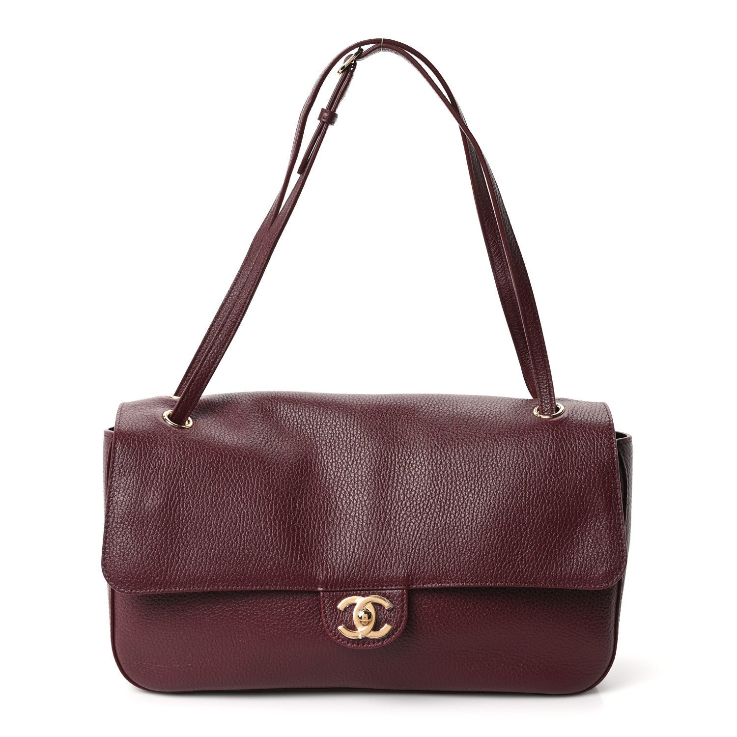 Chanel Grained Calfskin Small Souplissimo Maxi Flap Burgundy