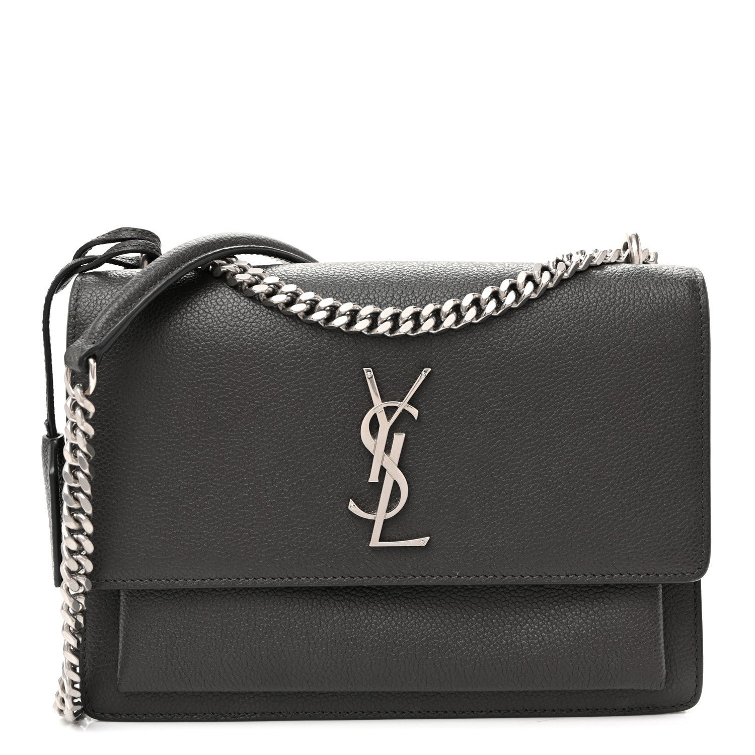 Saint Laurent Grained Calfskin Medium Monogram Sunset Fog