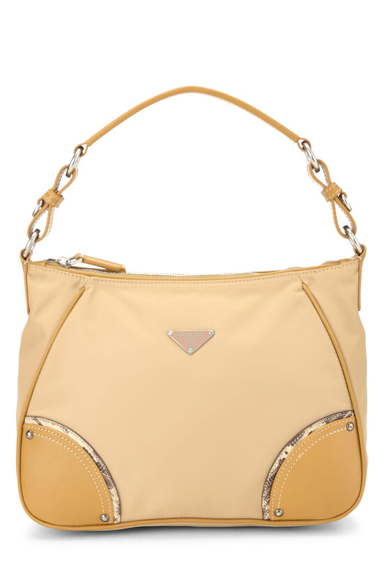 Prada Beige Nylon Hobo Bag