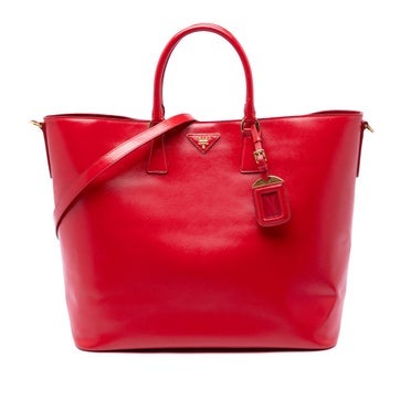 Saffiano Leather Vernice Convertible Tote