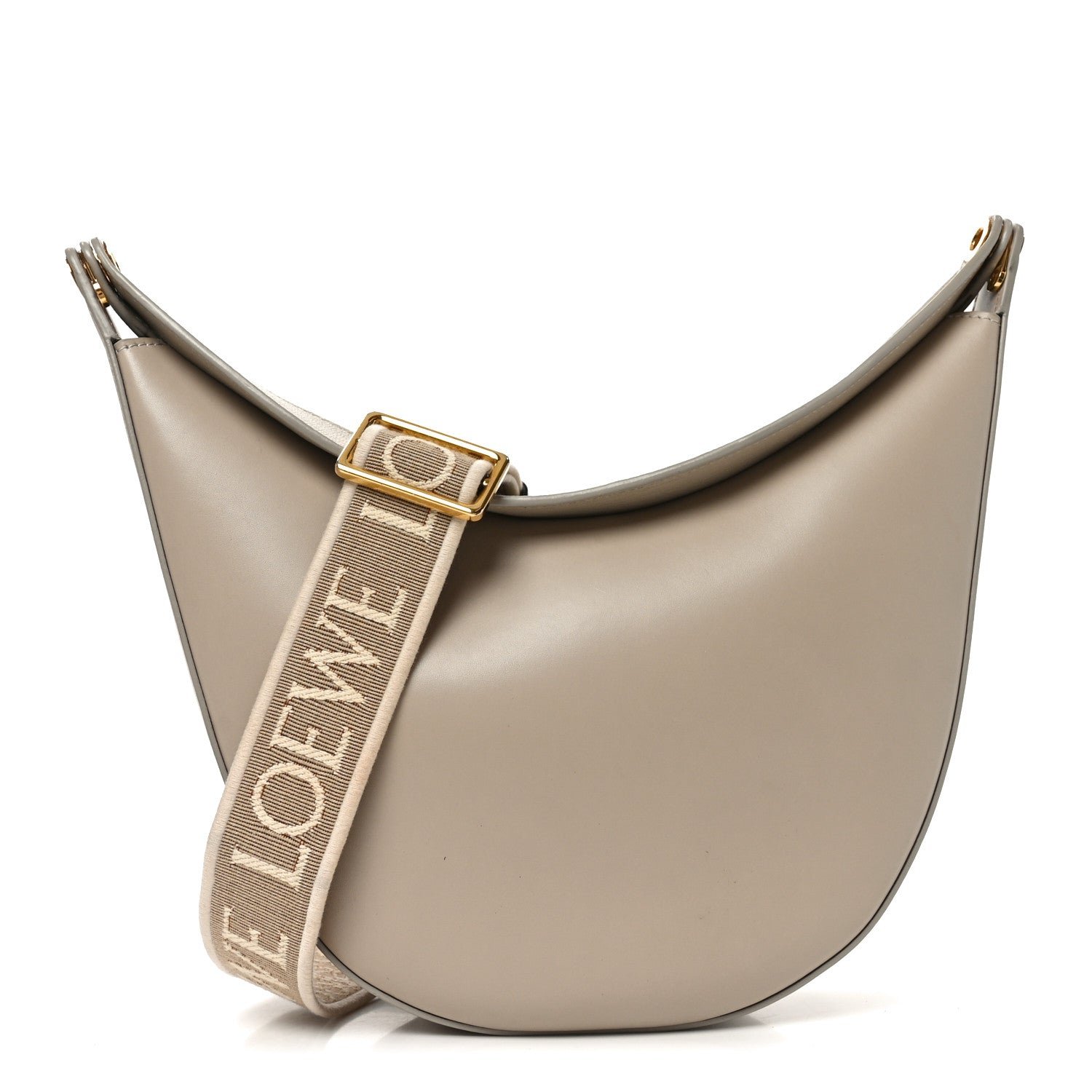Loewe Satin Calfskin Jacquard Small Luna Bag Oat