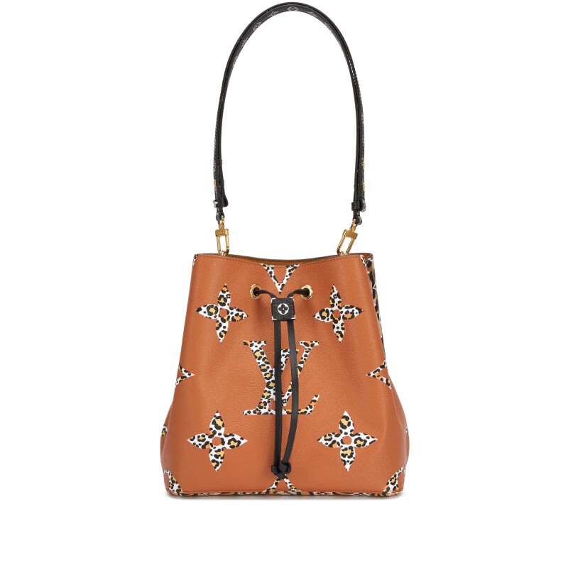 Louis Vuitton Brown Monogram Canvas Giant Jungle Néonoé MM Bucket Bag Gold Hardware, 2019